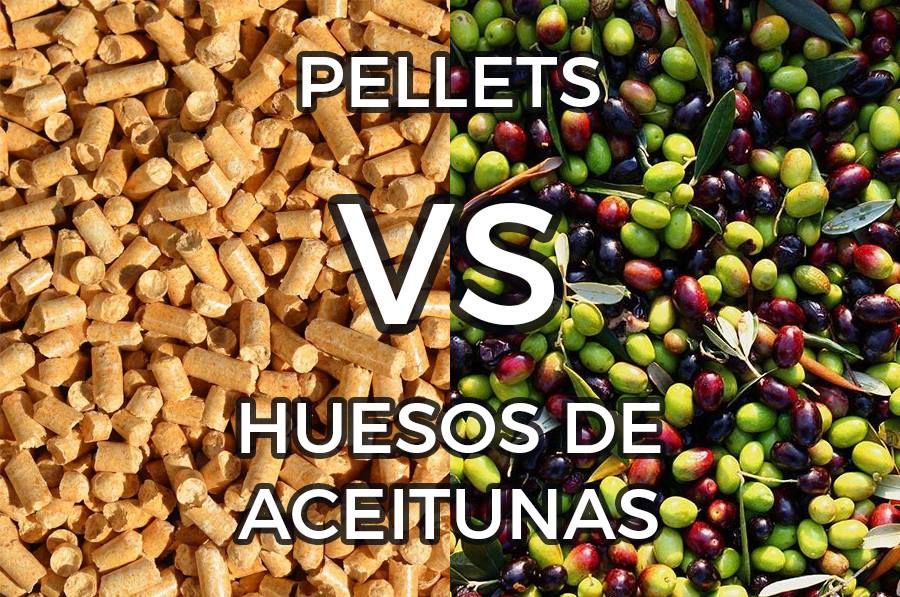 ¿Qué es mejor el pellet o el hueso de aceituna?