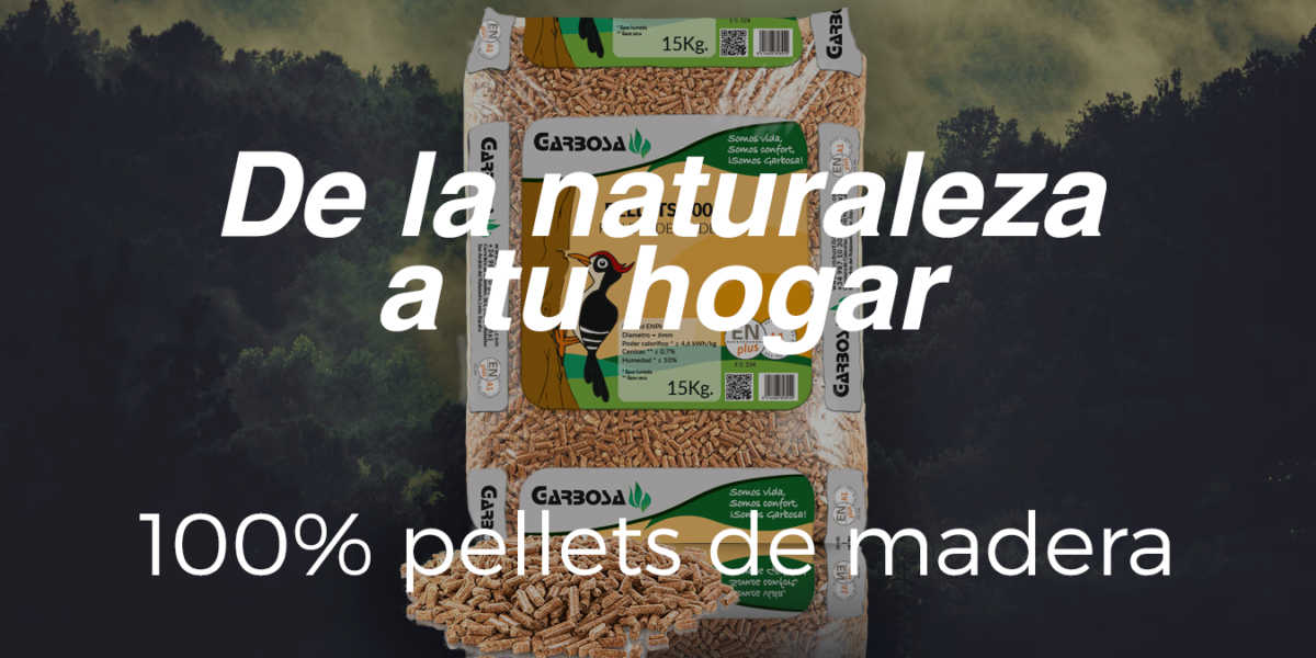 Pellets de madera 100% natural.