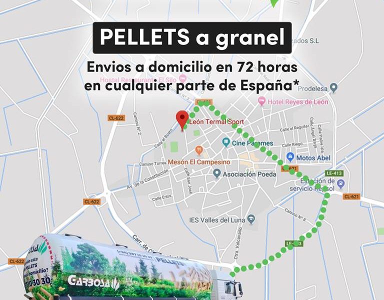 Suministro de pellets a granel en León, Palencia, Valladolid, Asturias, Burgos…